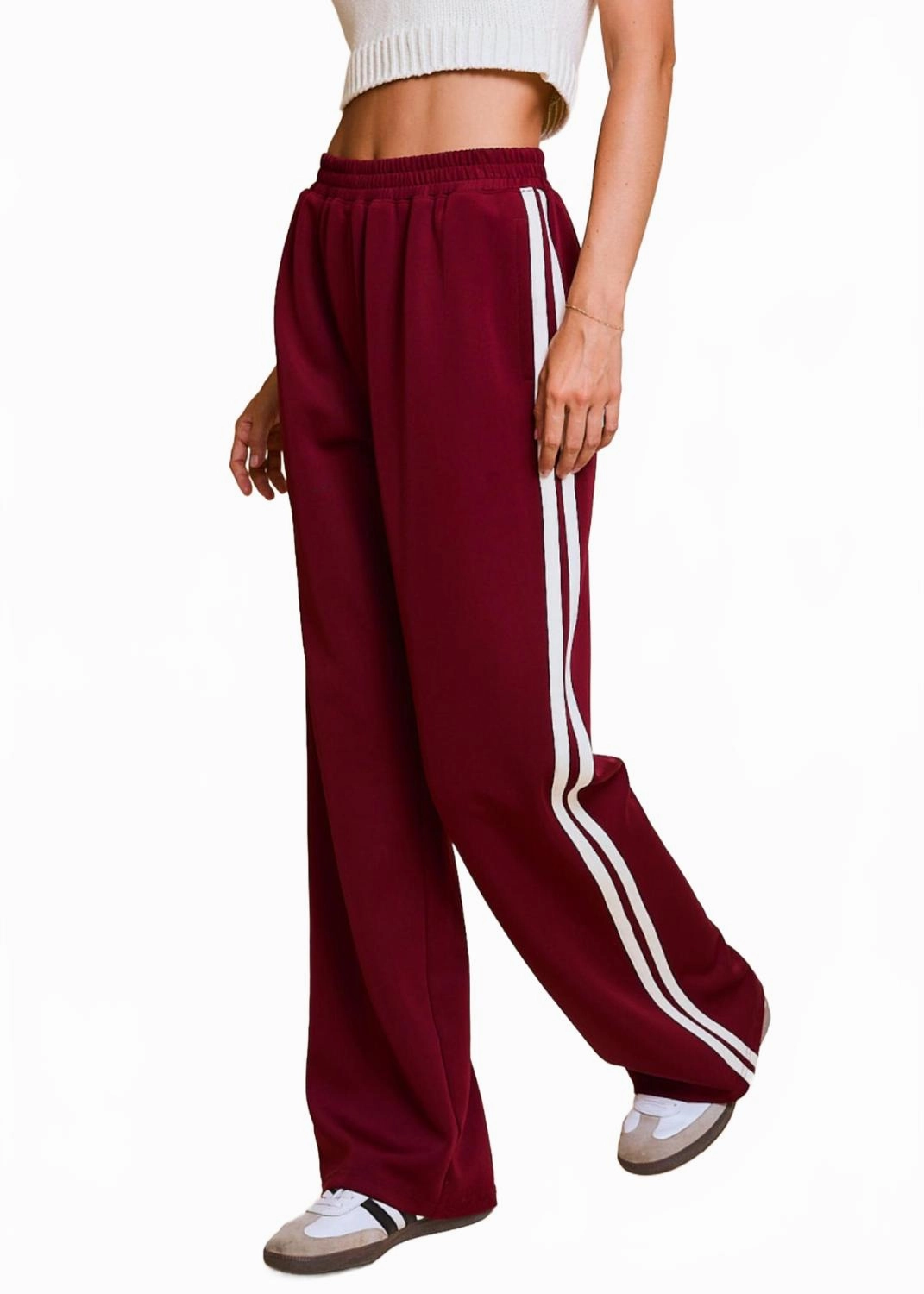 Evening Jog Pants In Burgundy