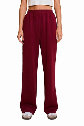Evening Jog Pants In Burgundy womens bike shorts cheap