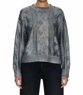Everly Sweater In Gilded Midnight Tops Womens - embroidered tops sale