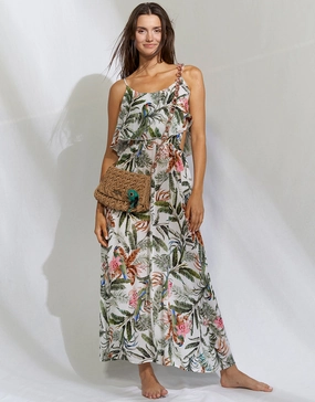 Exotic Dive Maxi Dress - Retro Tropics Swim Womens - bikinis clearance