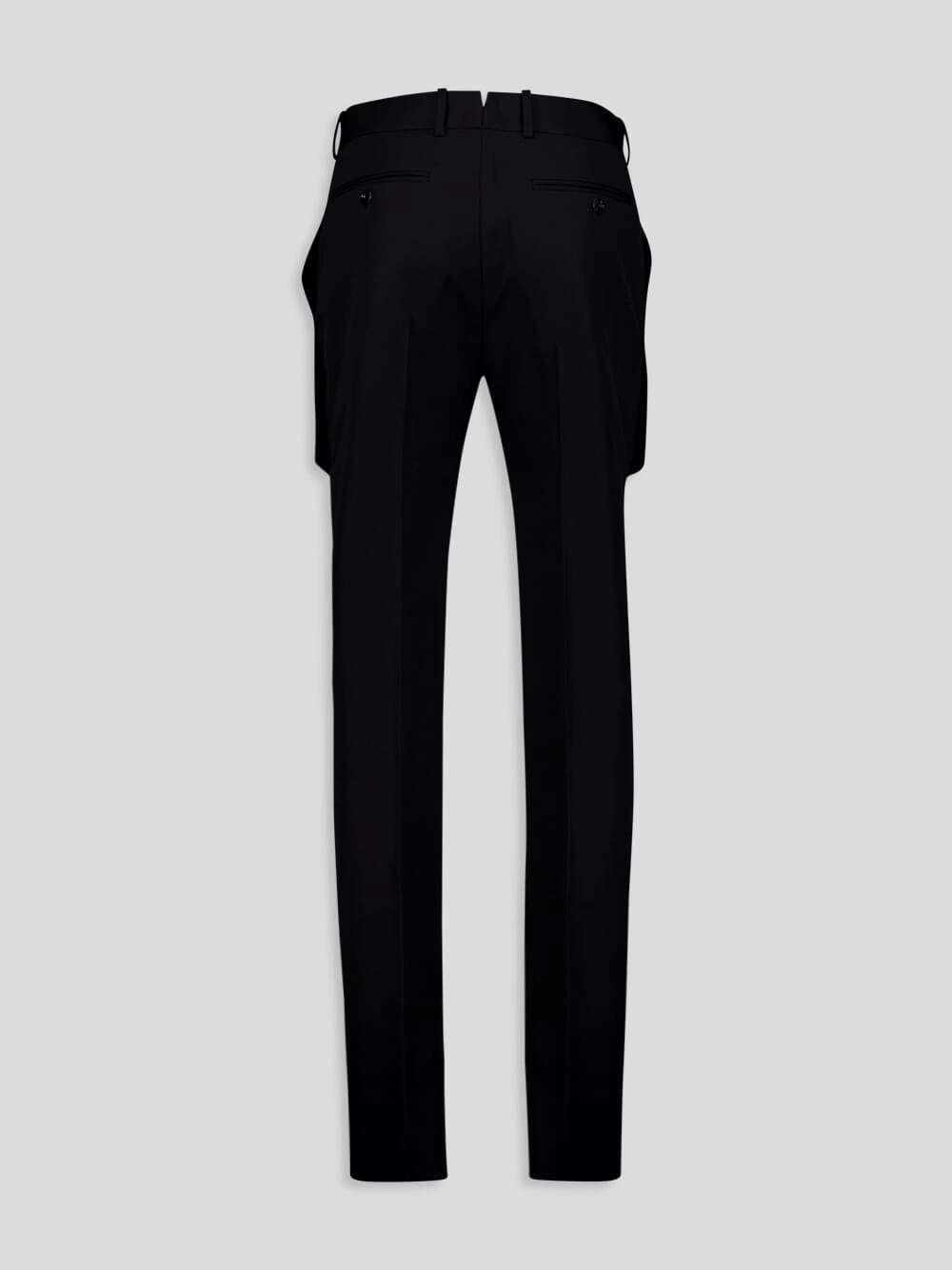 Exposed Pockets Tailored Trousers