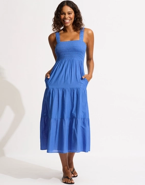 Faithful Midi Dress - Azure Swim Womens - bikinis clearance