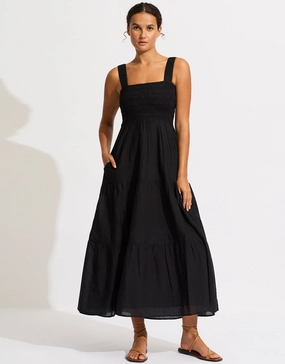 Faithful Midi Dress - Black Swim Womens - bikinis clearance