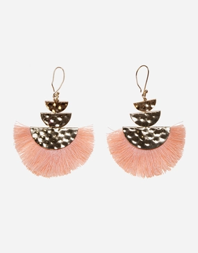 Fan Earrings - Pink Swim Womens - swimwear sale