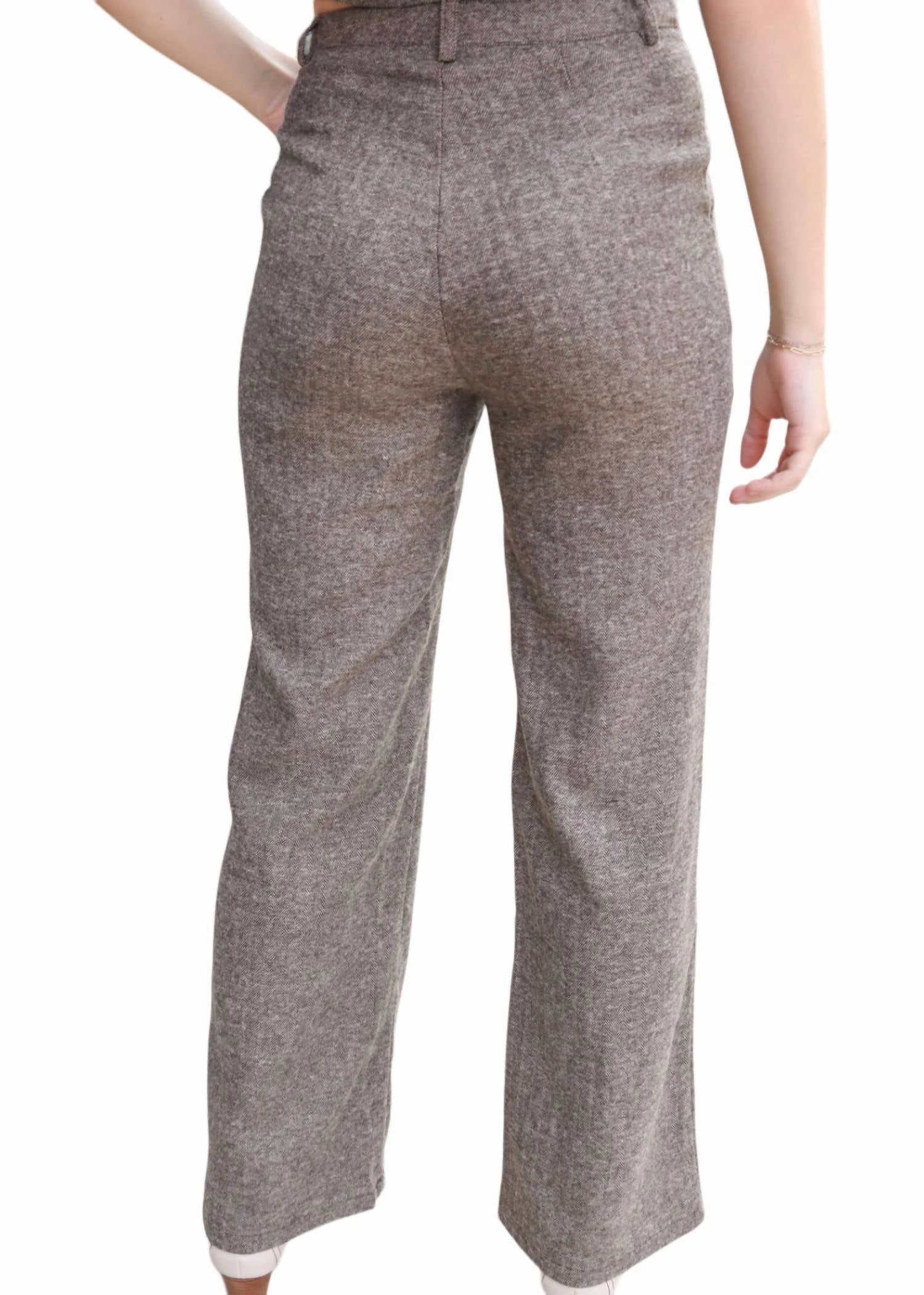 Fashion Student Trouser Pants In Brown