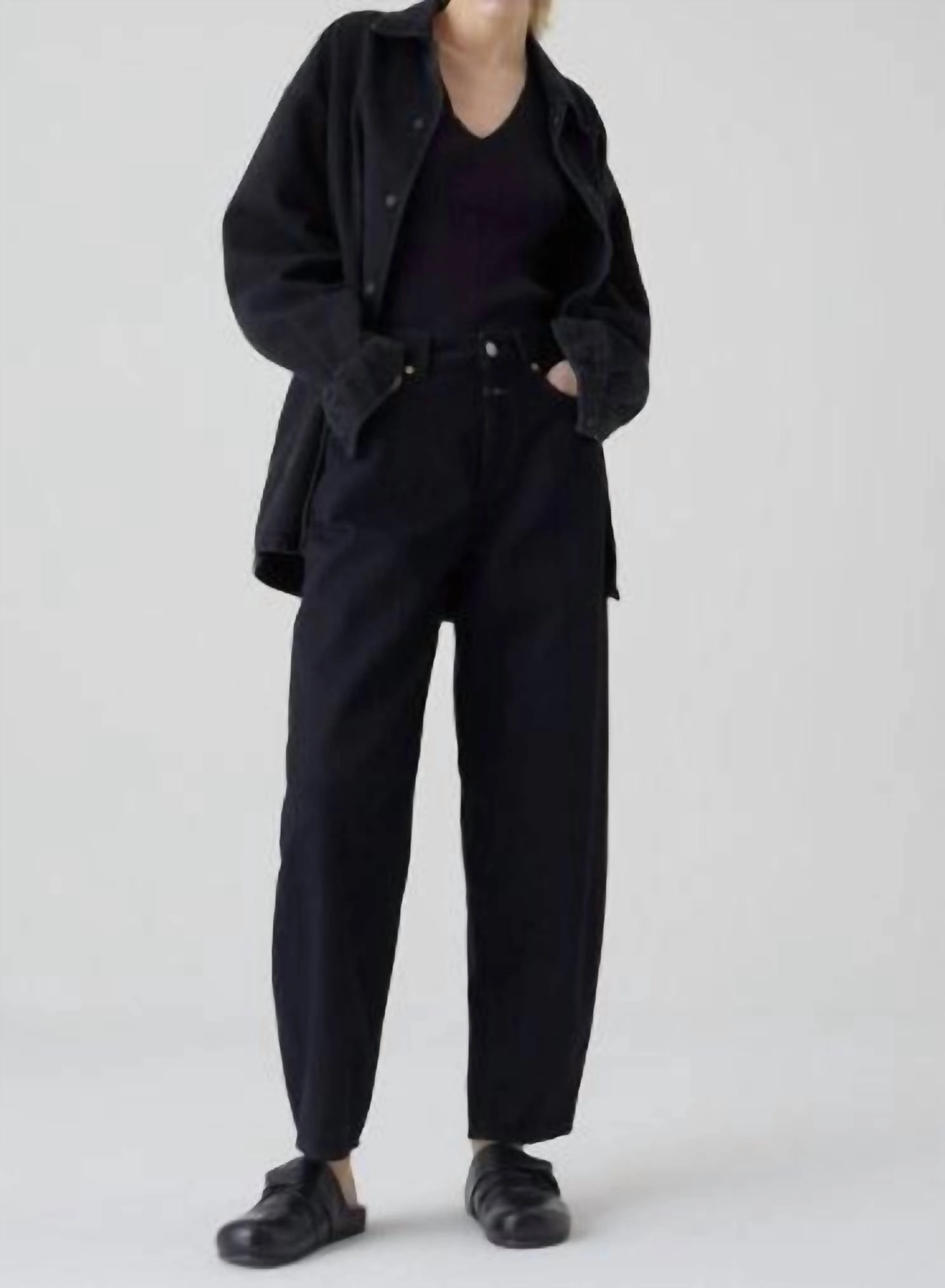 Fayna Wide Leg Jean In Black