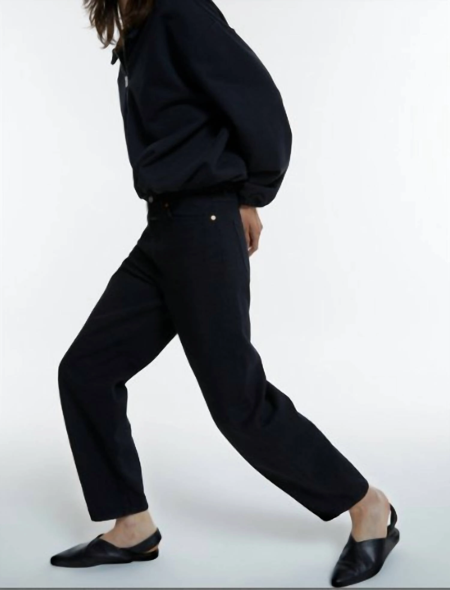 Fayna Wide Leg Jean In Black