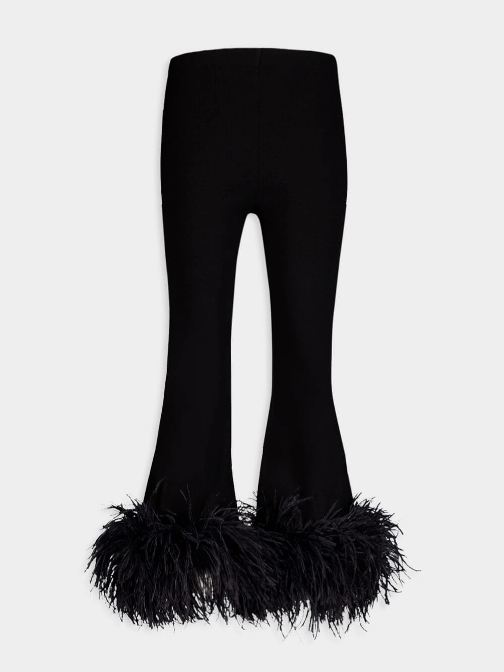 Feather-TrimStretched Viscose Trousers Knitwear Womens - women's knitwear cheap