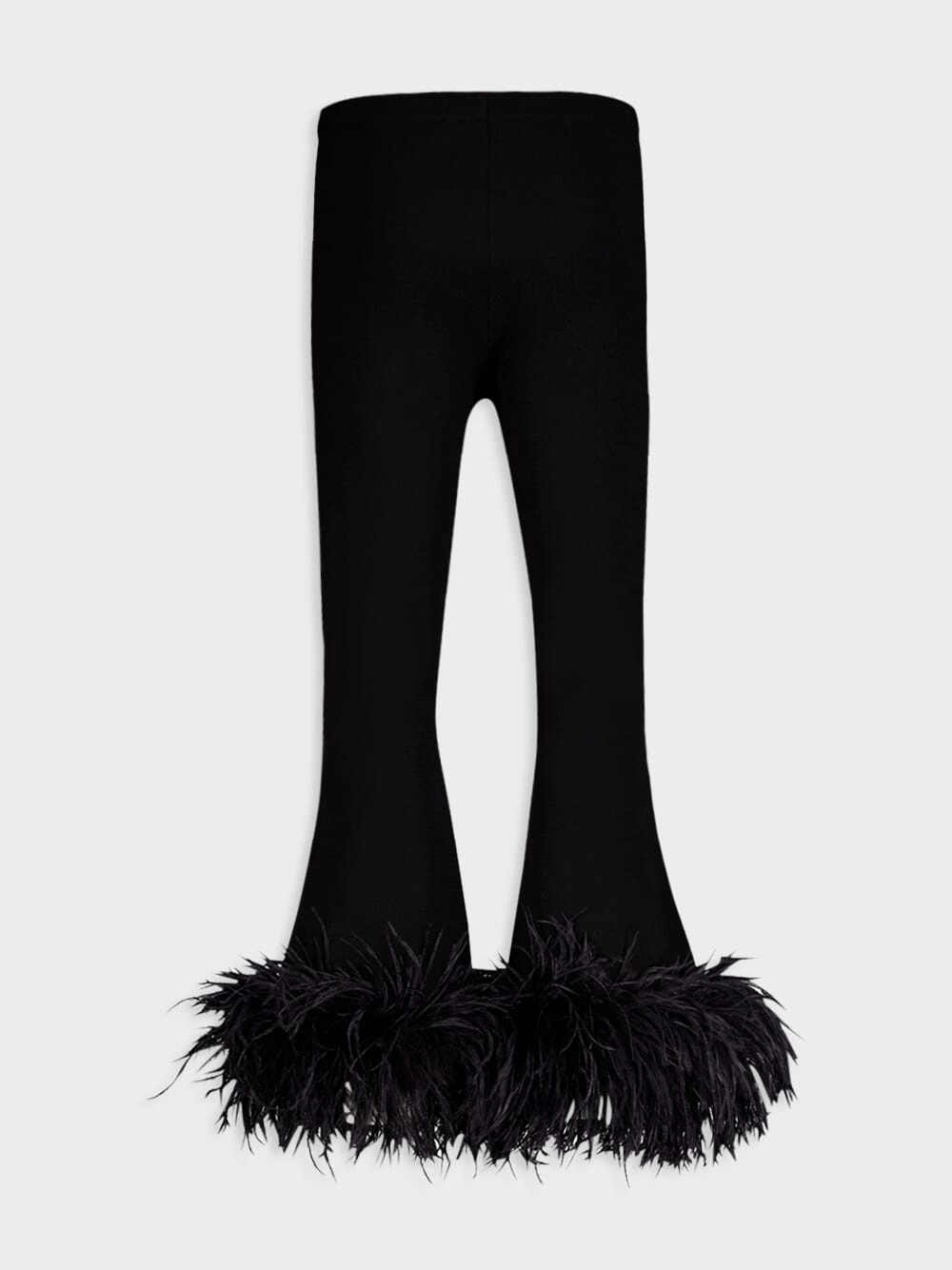 Feather-TrimStretched Viscose Trousers