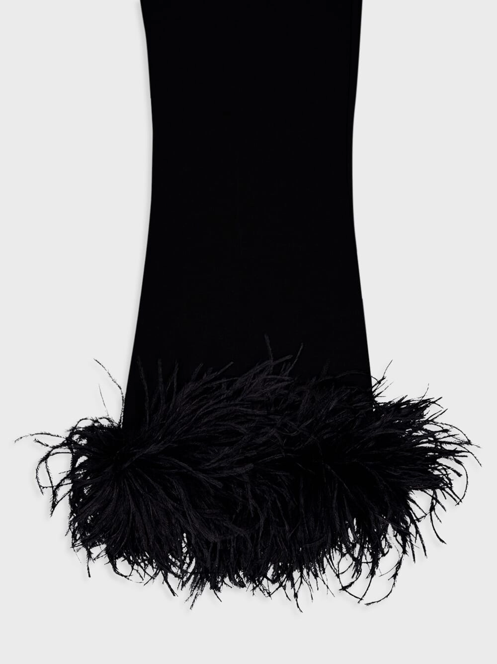 Feather-TrimStretched Viscose Trousers