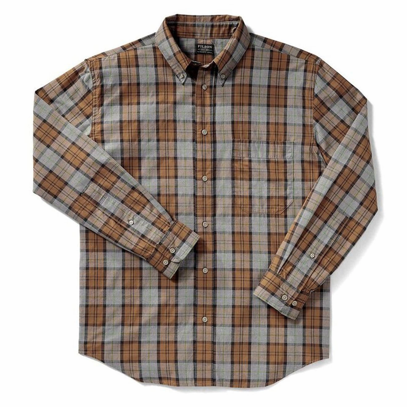 Filson Sutter Sport Shirt Bronze Heather Gray mens tank tops best deals