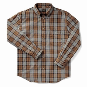Filson Sutter Sport Shirt Bronze Heather Gray mens tank tops best deals