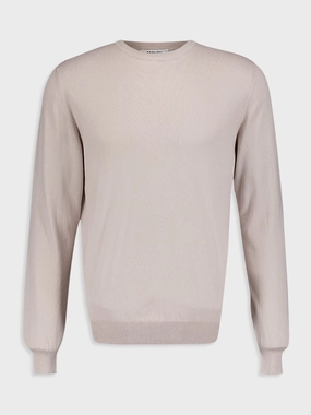Fine Knit Beige Cotton Jumper Knitwear Mens - men's sweaters sale