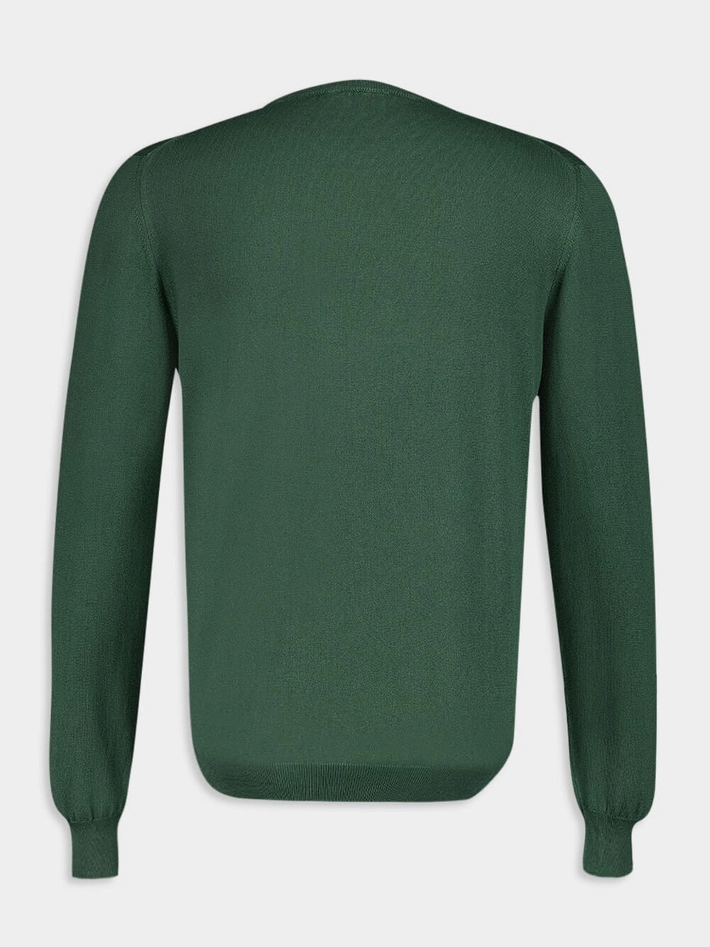 Fine Knit Green Cotton Jumper