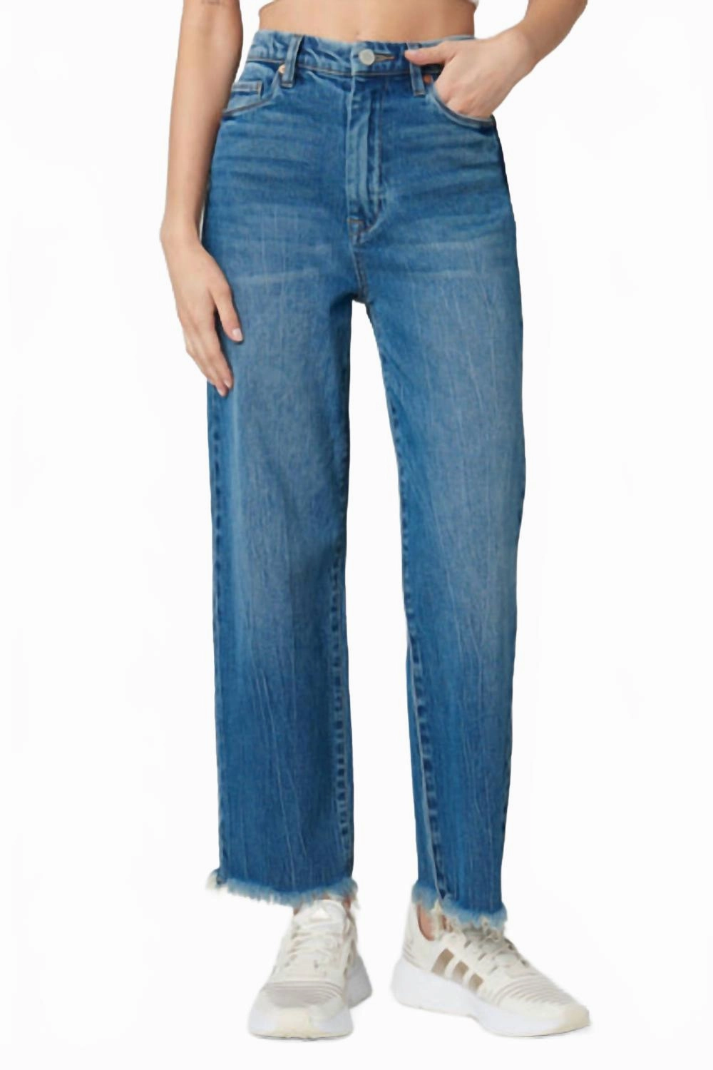 First Kiss Jeans In Blue womens high-waisted pants online