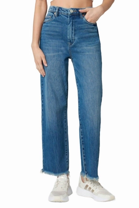 First Kiss Jeans In Blue womens high-waisted pants online