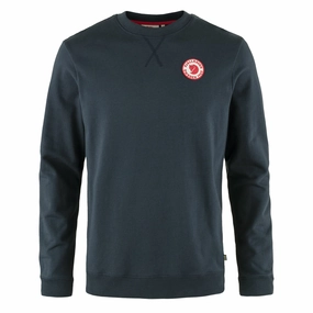 Fjallraven 1960 Logo Badge Sweater Dark Navy mens long sleeves cheap