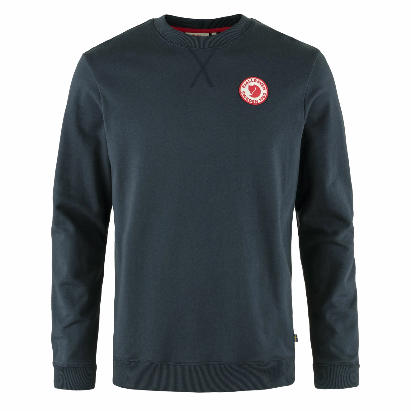 Fjallraven 1960 Logo Badge Sweater Dark Navy mens long sleeves cheap