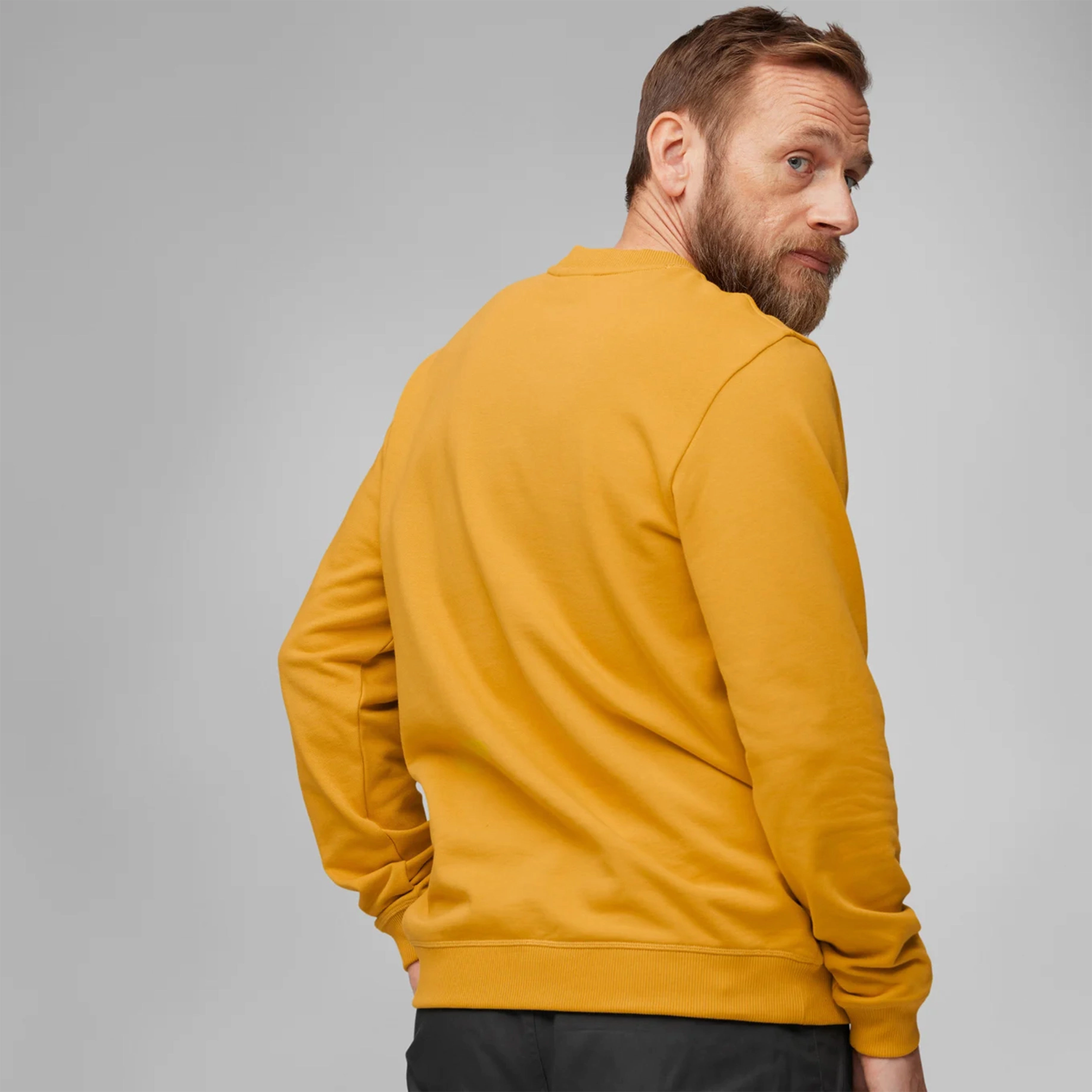 Fjallraven 1960 Logo Badge Sweater Mustard Yellow