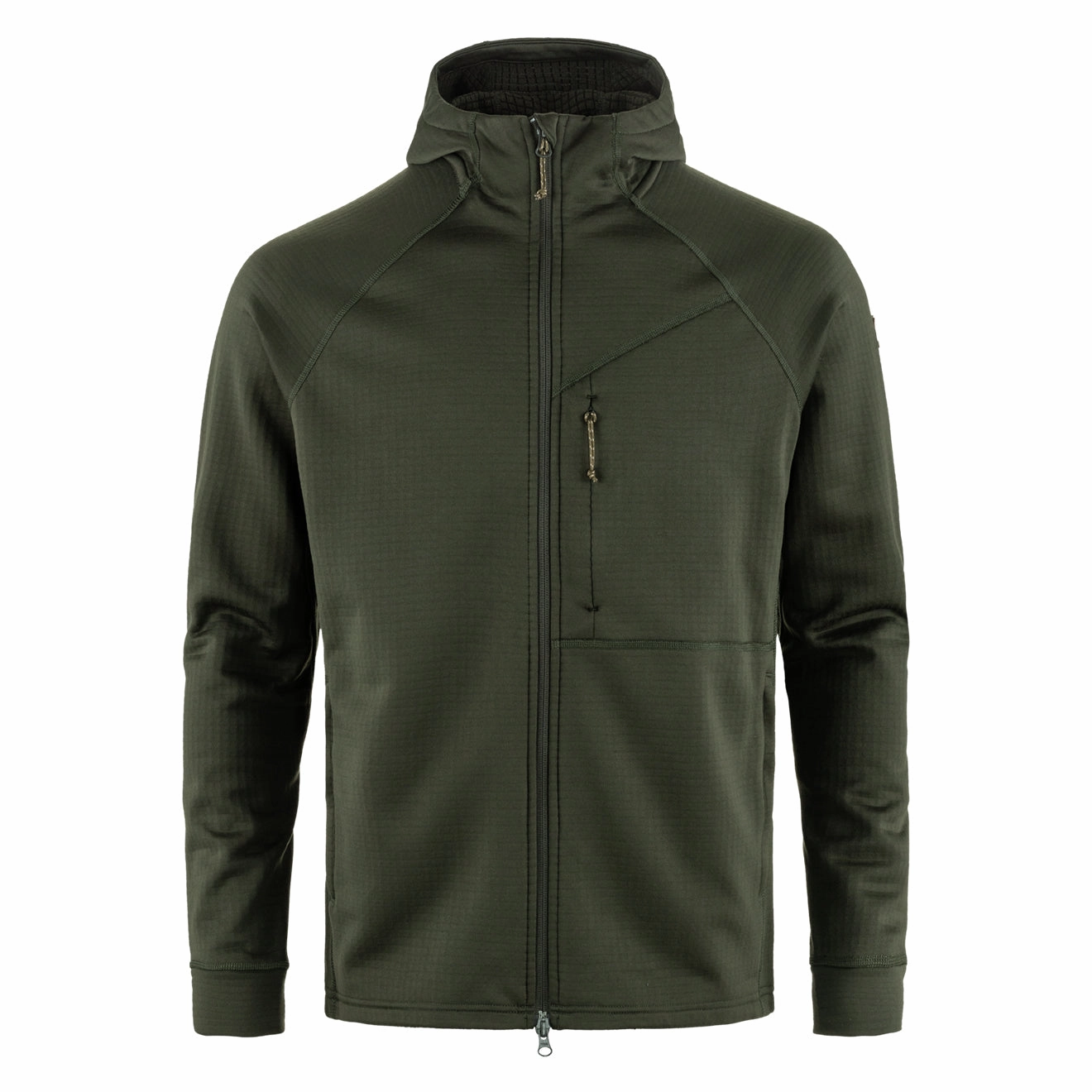 Fjallraven Abisko Grid Fleece Hoodie Deep Forest mens long sleeves cheap