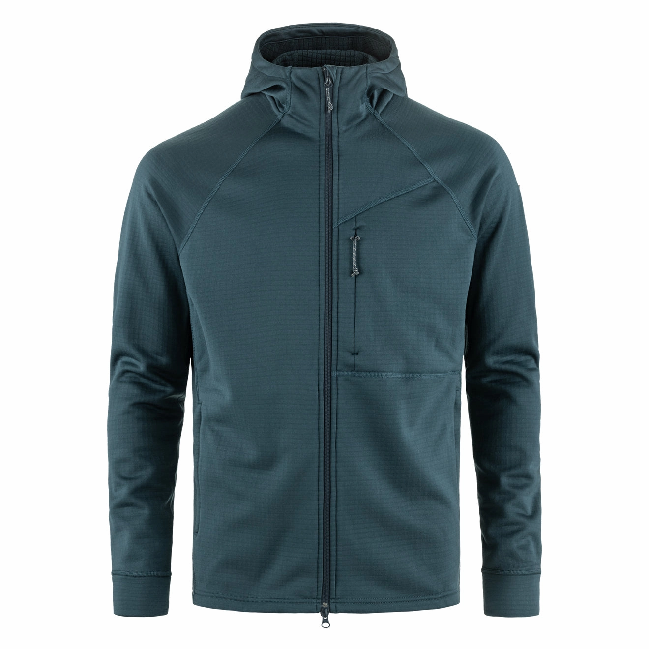 Fjallraven Abisko Grid Fleece Hoodie Mountain Blue mens long sleeves cheap