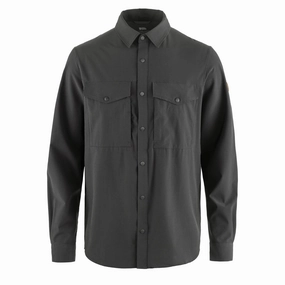 Fjallraven Abisko Trekking Shirt Dark Grey mens tank tops best deals