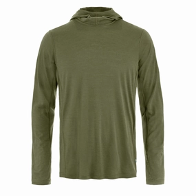Fjallraven Abisko Wool Sun-hoodie Laurel Green mens long sleeves cheap