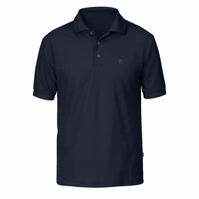 Fjallraven Crowley Pique Shirt Blue Black mens t-shirts outlet