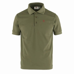 Fjallraven Crowley Pique Shirt Light Olive mens t-shirts outlet