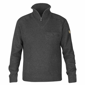 Fjallraven Koster Sweater Dark Grey mens sweaters cheap