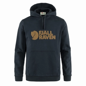 Fjallraven Logo Hoodie Dark Navy mens long sleeves cheap