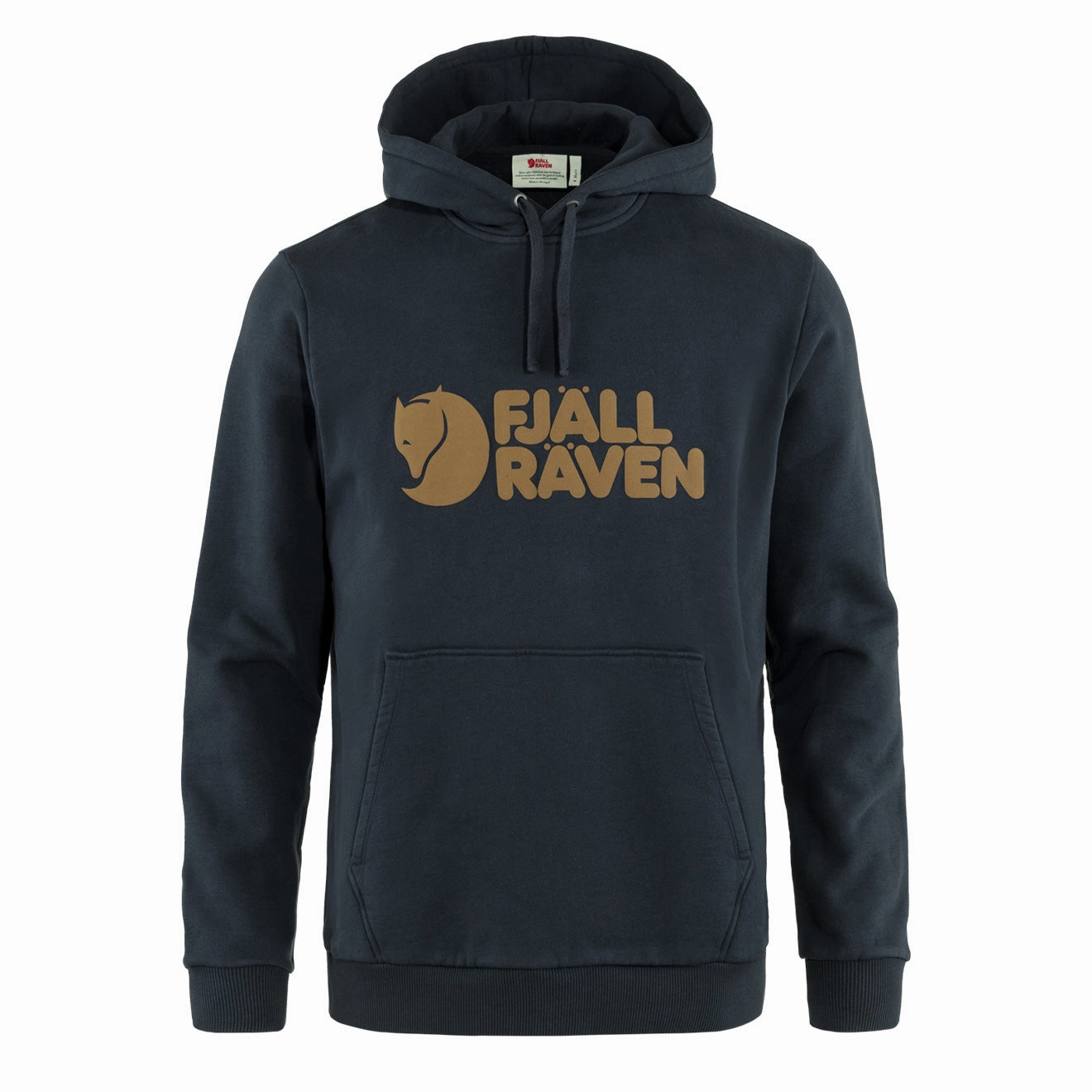 Fjallraven Logo Hoodie Dark Navy mens long sleeves cheap