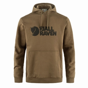 Fjallraven Logo Hoodie Wood Brown mens long sleeves cheap