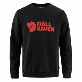 Fjallraven Logo Sweater Black mens long sleeves cheap