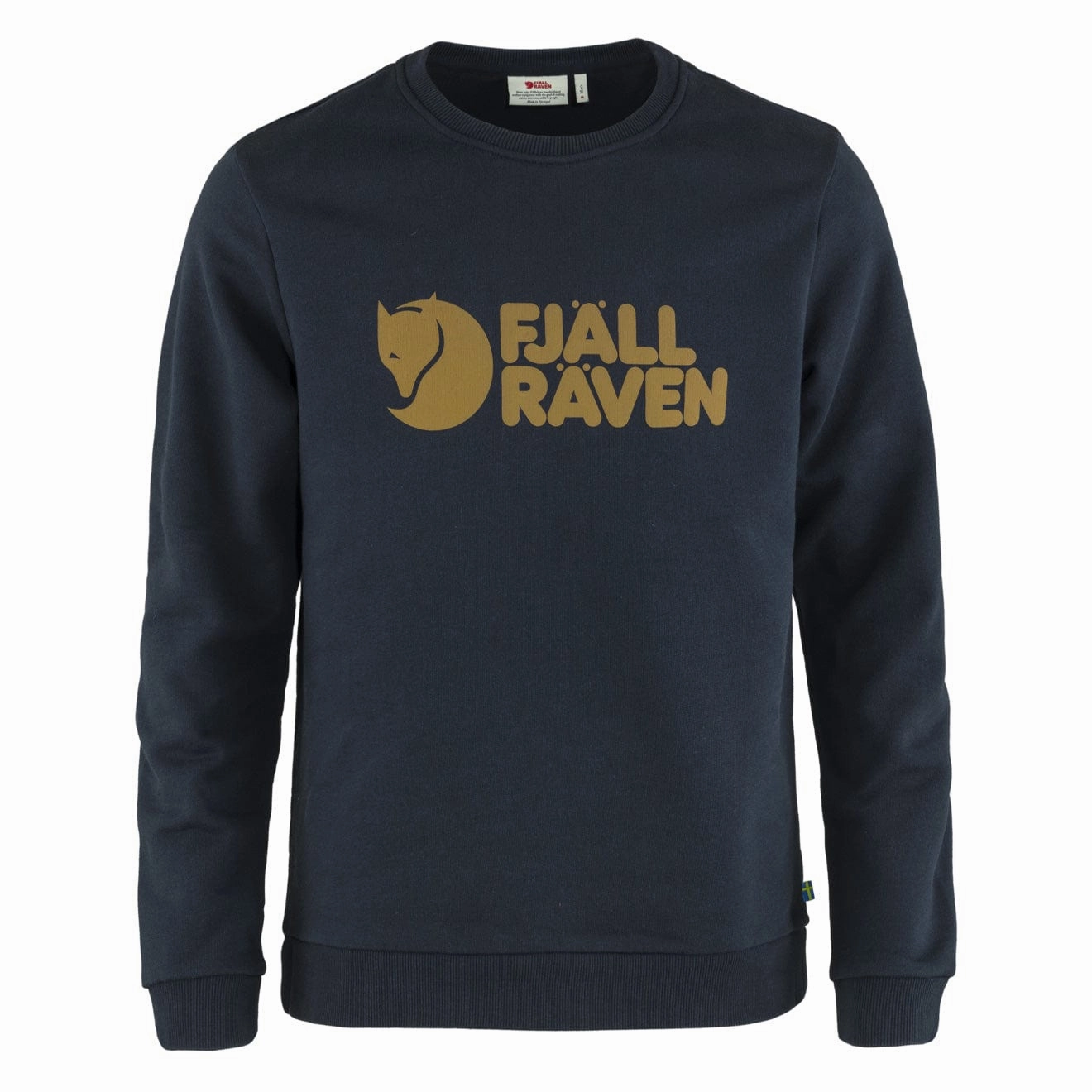 Fjallraven Logo Sweater Dark Navy mens long sleeves cheap