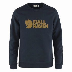 Fjallraven Logo Sweater Dark Navy mens long sleeves cheap