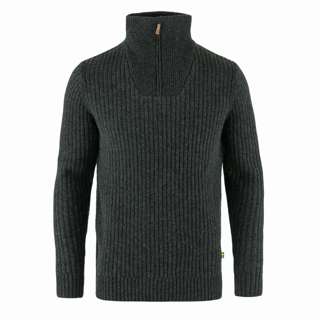 Fjallraven Ovik Half Zip Knit Dark Grey mens sweaters cheap