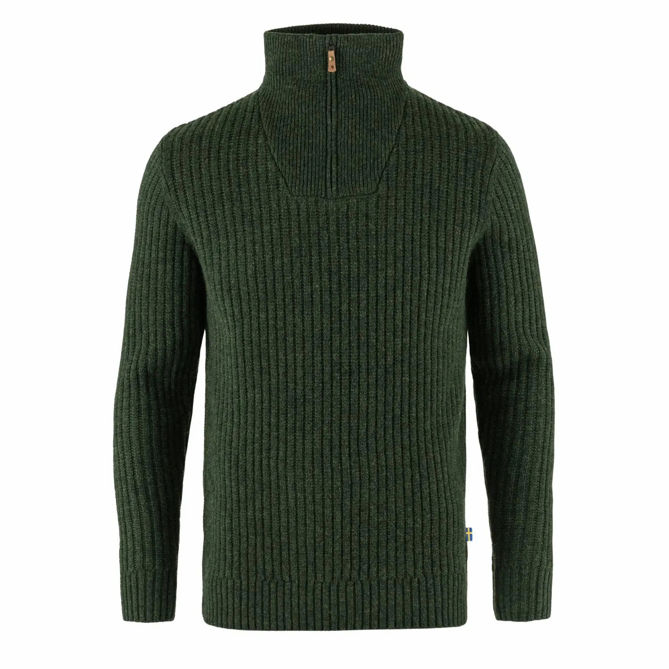 Fjallraven Ovik Half Zip Knit Deep Forest mens sweaters cheap