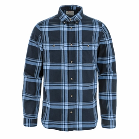 Fjallraven Ovik Lite Flannel Shirt Dark Navy / Ultramarine mens tank tops best deals