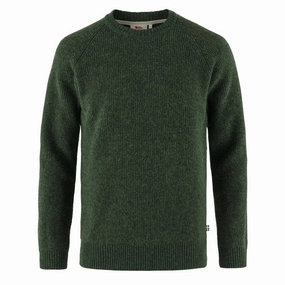 Fjallraven Ovik Rib Sweater Deep Forest mens sweaters cheap