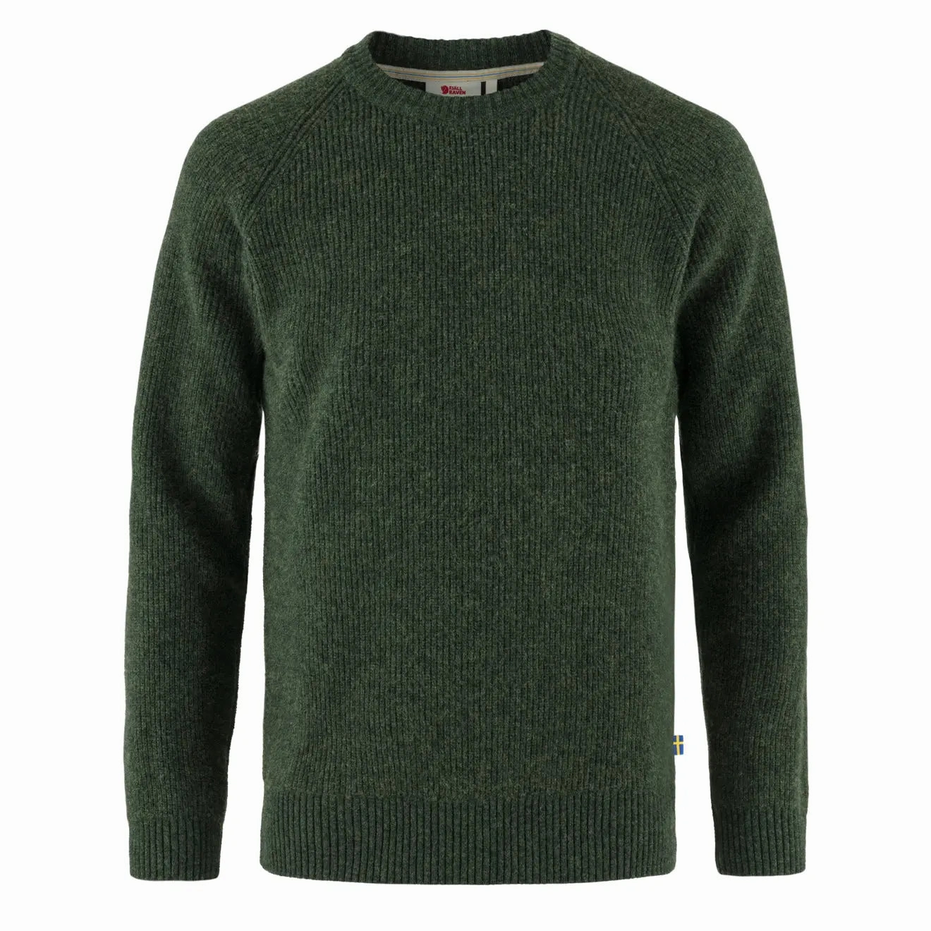 Fjallraven Ovik Rib Sweater Deep Forest mens sweaters cheap