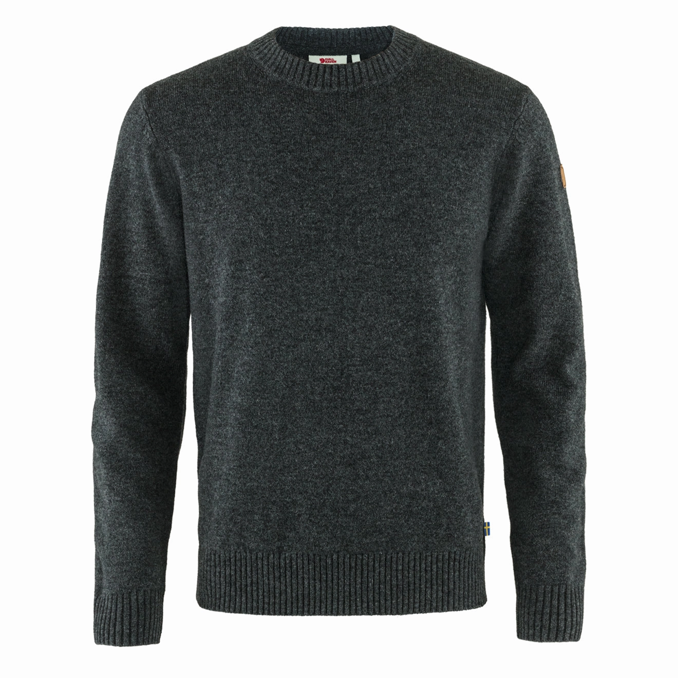 Fjallraven Ovik Round-neck Sweater Dark Grey mens sweaters cheap
