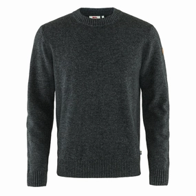 Fjallraven Ovik Round-neck Sweater Dark Grey mens sweaters cheap