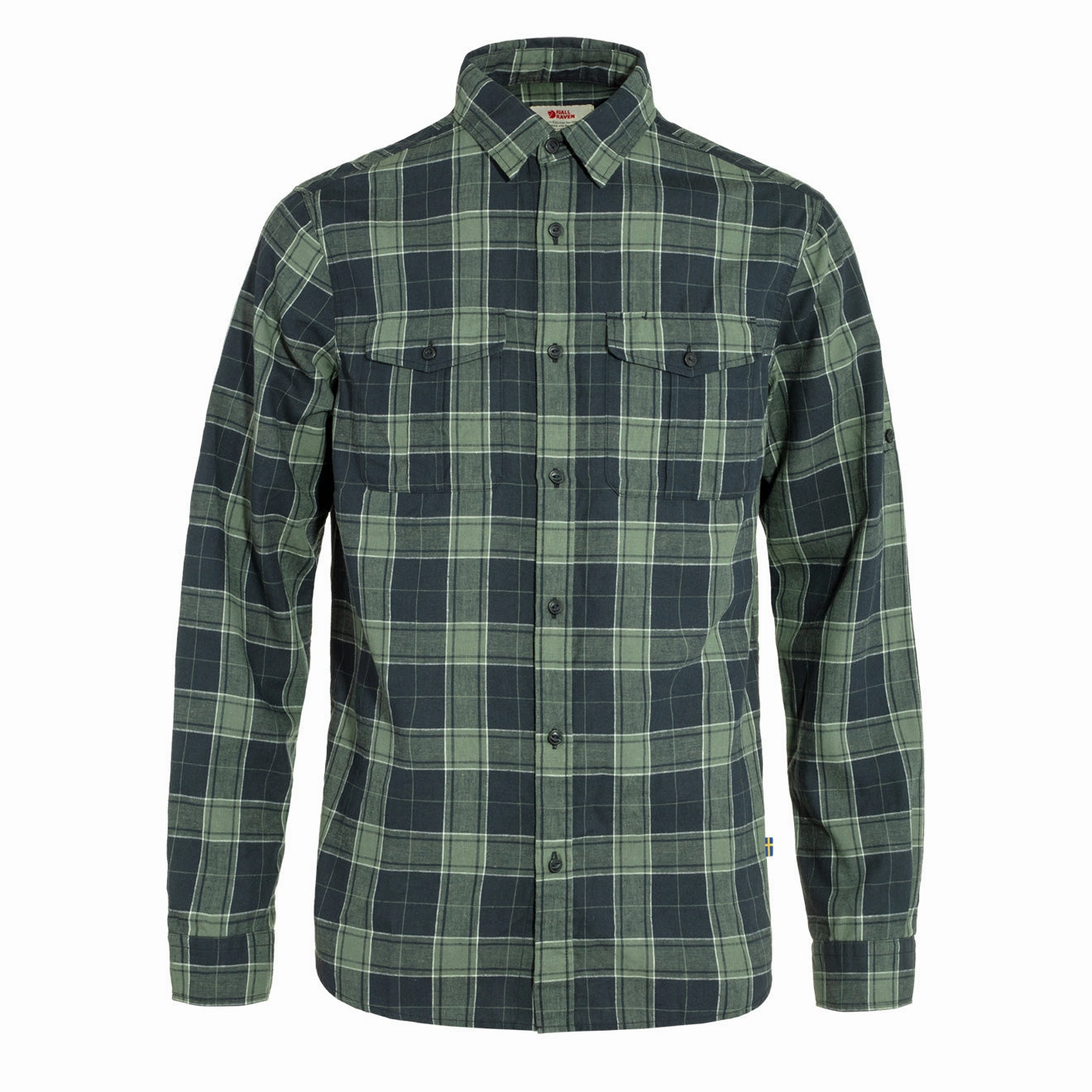 Fjallraven Ovik Travel Shirt LS Dark Navy / Patina Green mens tank tops best deals