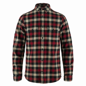 Fjallraven Skog Shirt Dark Navy / Red mens tank tops best deals