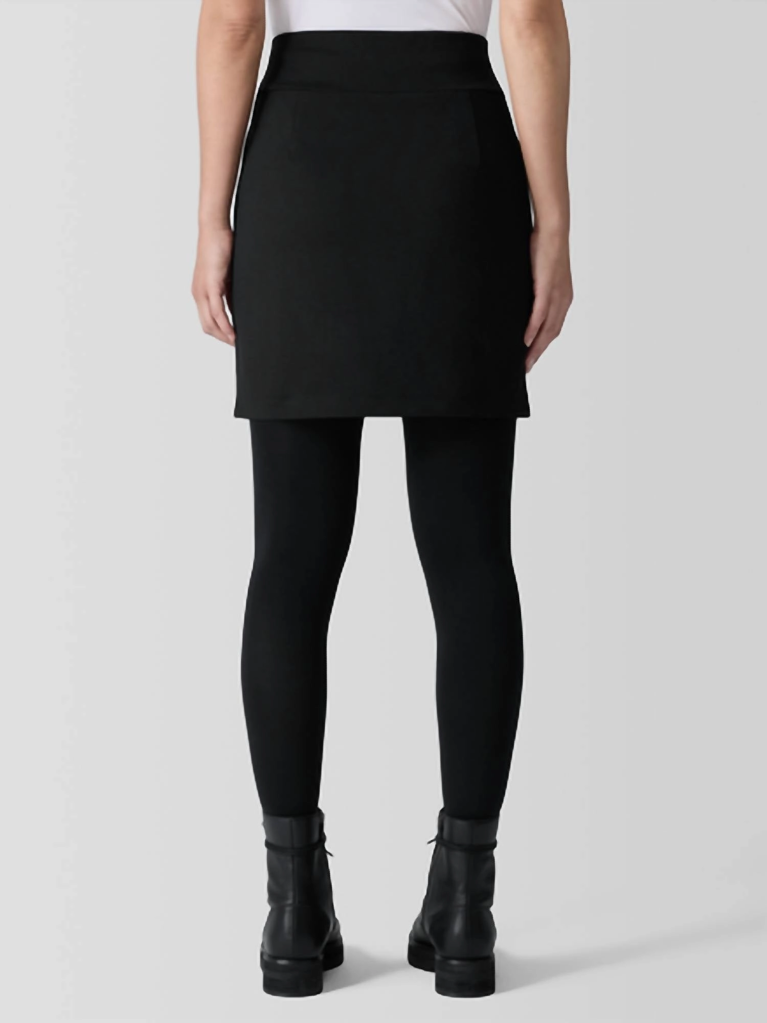 Flex Ponte Mini Skirt In Black