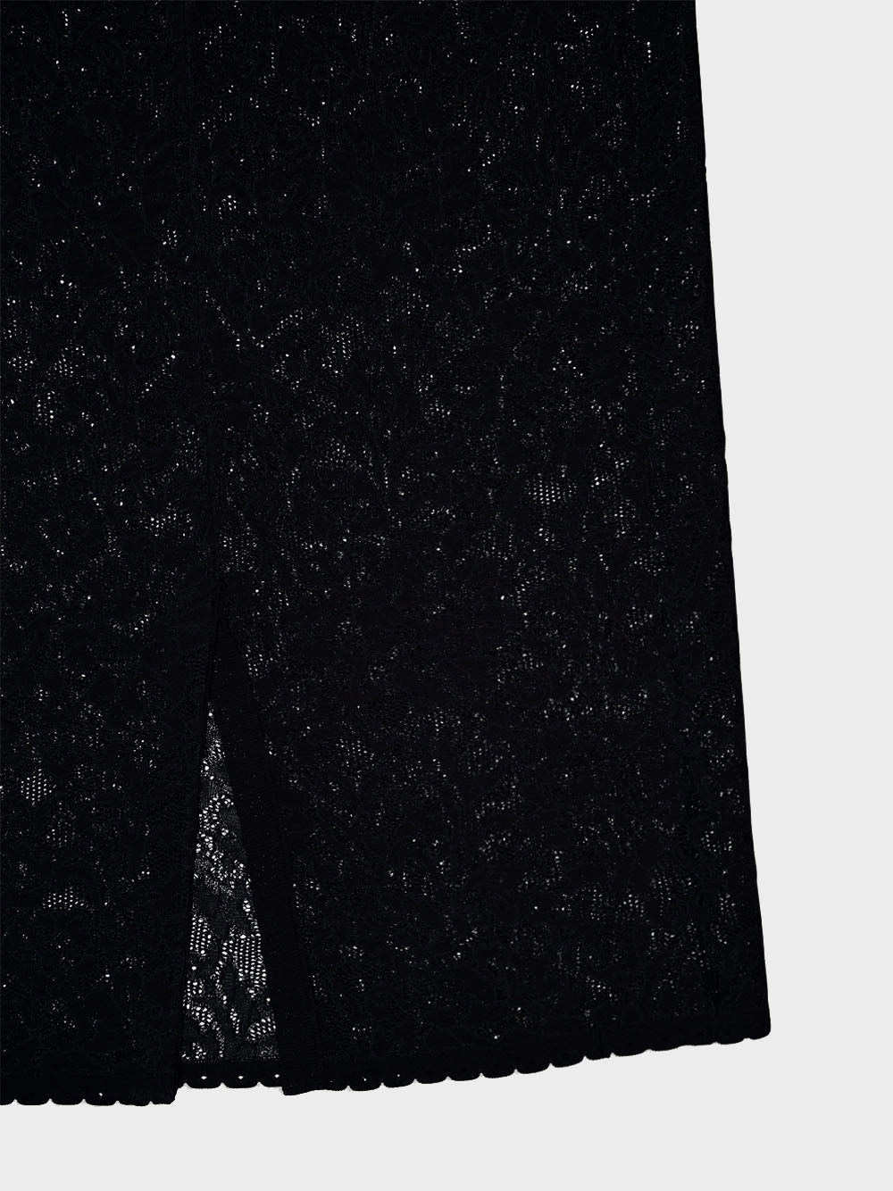 Floral-Lace Midi Skirt