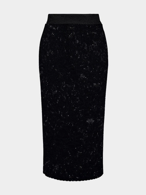 Floral-Lace Midi Skirt womens slacks clearance