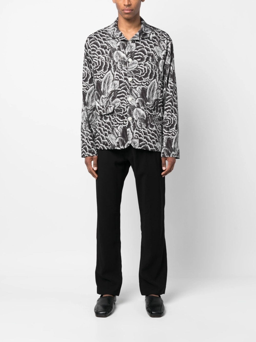 Floral-Print Long-Sleeve Shirt