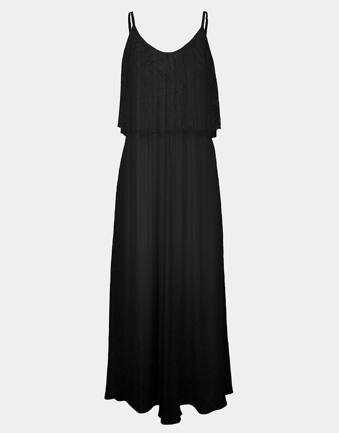 Flounce Maxi Dress - Black Swim Womens - bikinis clearance